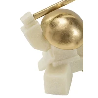 Kép 6/7 - Samurai oda figura b quarztból fehér/arany 19x8x18 cm 4