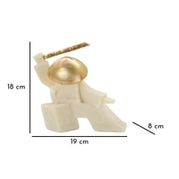 Kép 2/7 - Samurai oda figura b quarztból fehér/arany 19x8x18 cm 6