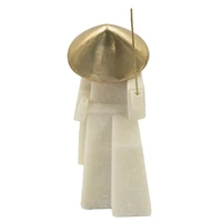 Kép 4/8 - Samurai toku figura b quarzból fehér/arany 14x9x24.5 cm 1