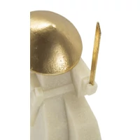 Kép 7/8 - Samurai toku figura b quarzból fehér/arany 14x9x24.5 cm 4