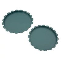 Kép 2/6 - Saturn kerek tál 2db-os szett kékeszöld Ø 33X2-27,5X2 cm 1