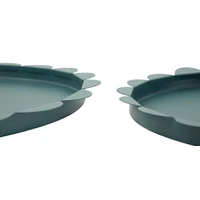 Kép 3/6 - Saturn kerek tál 2db-os szett kékeszöld Ø 33X2-27,5X2 cm 2