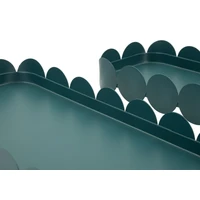 Kép 5/7 - Saturn ovális tál 2db-os szett kékeszöld 40X16,5X4,5-29X12X4,5 cm 3