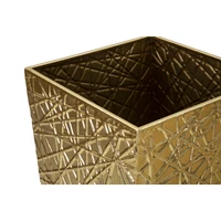 Kép 3/8 - Squer váza pár arany 34x34x90-25x25x78 cm 2