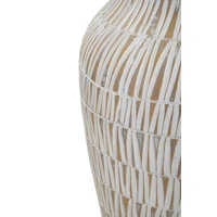 Kép 3/6 - Stiky gyanta váza arany/fehér ø 22x44 cm