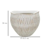 Kép 6/6 - Stiky kaspó fehér/arany ø 26x20,5 cm