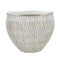 Kép 1/6 - Stiky kaspó fehér/arany ø 30,5x24,5 cm