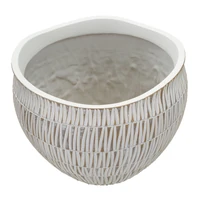 Kép 3/6 - Stiky kaspó fehér/arany ø 30,5x24,5 cm