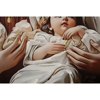 Kép 5/7 - Szent család falikép lakkozott vászonra nyomtattva kerettel 102X4X72 cm 3
