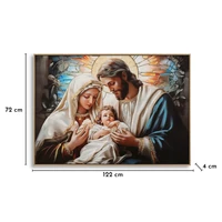 Kép 4/7 - Szent család falikép lakkozott vászonra nyomtattva kerettel 102X4X72 cm 6