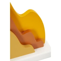 Kép 5/7 - Színes asztali lámpa narancssárga 30x57 cm 3