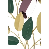 Kép 4/6 - Színes fali dekoráció levelek arany/zöld/mályva 81,9x3,8xx97 cm 3