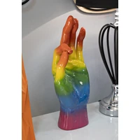 Kép 5/10 - Szivárvány kéz ok többszínű 16x10,5x36 cm 8