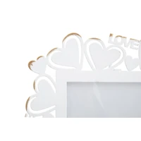 Kép 3/6 - Szívecskés képkeret fehér 25x14,5x27,7(belső méret 12,5x17,5 ) cm 2