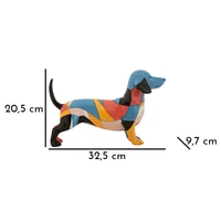 Kép 6/8 - Tacskó figura többszínű 32,5x9,7x20,5 cm 7