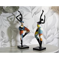 Kép 7/7 - Táncoló lány figura többszínű 12,5x10x38 cm 5