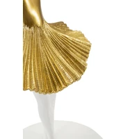 Kép 4/7 - Táncos asztali lámpa arany/fehér ø 28x64 cm