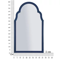 Kép 3/8 - Tangeri fali tükör üveg szegéllyel kék 47x1x80 (tükör mérete 41x74 ) cm 7