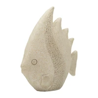 Kép 4/7 - Tengeri hal figura homokkő textúra bézsszín -a- 25,3X8,6X24,5 cm 2