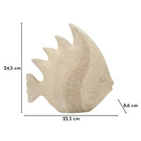Kép 2/7 - Tengeri hal figura homokkő textúra bézsszín -a- 25,3X8,6X24,5 cm 6