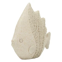 Kép 3/7 - Tengeri hal figura homokkő textúra bézsszín -b- 16,7X6,5X16,8 cm 2