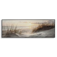 Kép 1/7 - Tengerparti naplemente falikép vászonra nyomtattva lakkozott kerettel -A- 152X4X52 cm