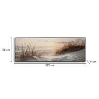 Kép 7/7 - Tengerparti naplemente falikép vászonra nyomtattva lakkozott kerettel -A- 152X4X52 cm 5