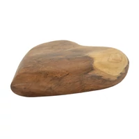 Kép 5/8 - Tölgyfából készült szív barna 16x14x4,5 cm 2