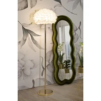Kép 5/6 - Toll slim állólámpa tollakkal arany/fehér ø 43x170 cm