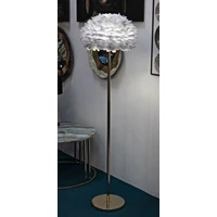 Kép 5/6 - Toll slim állólámpa tollakkal arany/szürke ø 43x170 cm