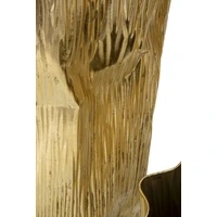 Kép 5/7 - Tris váza fémből 3 db-os szett arany ø 41x39x83-32x31x67-23x25x49 cm