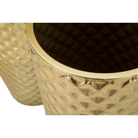 Kép 5/8 - Tris váza fémből 3 db-os szett arany ø 48x110-40x93-33x77 cm