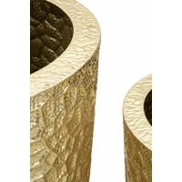 Kép 3/7 - Tris váza fémből 3 db-os szett arany ø 50,8x114,9-40x92,7-29,8x70,5 cm