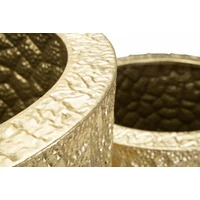 Kép 5/7 - Tris váza fémből 3 db-os szett arany ø 50,8x114,9-40x92,7-29,8x70,5 cm