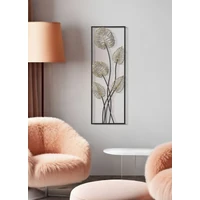 Kép 7/7 - Trópusi leveles fali dekoráció -a- arany/fekete 31x2,5x90 cm 5