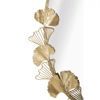 Kép 2/5 - Tükör ginko biloba szegéllyel arany 61,5x3x78 cm 1