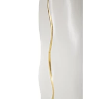 Kép 4/6 - Uma váza fehér/arany 16x8x40 cm 3