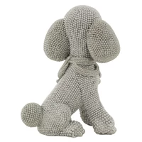 Kép 2/6 - Uszkár csillogó figura ezüst 14,5x10x19 cm 1