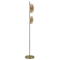 Kép 3/7 - Velence állólámpa 2 fényponntal arany/natúr ø 30x170 cm