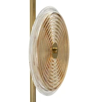 Kép 4/7 - Velence állólámpa 2 fényponntal arany/natúr ø 30x170 cm
