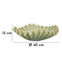 Kép 7/7 - Velence tál zöld ø 40x13 cm