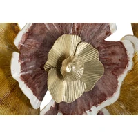 Kép 2/6 - Virágok és levelek fali dekoráció arany/barna 92,1x8,3x51,4 cm 1