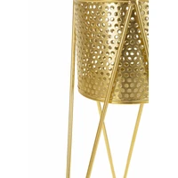 Kép 4/6 - Virágtartó állvány glamour stílusú 2db-os szett arany 21x20x46-18x18x32 cm 3