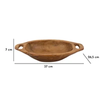 Kép 3/8 - Wan tál tölgyfából barna 37x26,5x7 cm 7