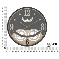 Kép 6/6 - Xxx falióra ipari stílusban fekete/barna ø 67x6,5 cm