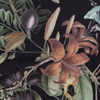 Kép 3/10 - becky-barsony-sotetito-fuggony-botanikai-mintaval-fekete-140-x-250-cm-kozeli-minta
