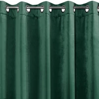 Kép 4/9 - Villa bársony sötétítő függöny Sötétzöld 140x250 cm 3