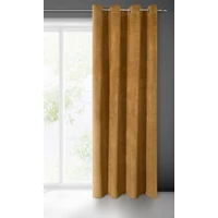 Kép 2/9 - Ria bársony sötétítő függöny Mézsárga 140x250 cm 1