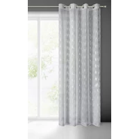 Kép 2/8 - tilda-mintas-dekor-fuggony-feher-140-x-250-cm-felakasztva