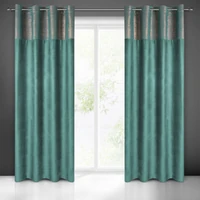 Kép 1/8 - Peri bársony sötétítő függöny Sötét türkiz 140x250 cm